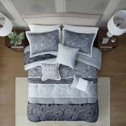 Best Sale 💯 Madison Park Richard Gray 7 Piece Jacquard Comforter Set 😉 -Madison Park Sales unnamed file 5346