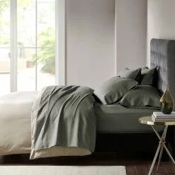 Cheap 🧨 Madison Park 800 Thread Count Cotton Blend Sateen Sheet Set Grey ⭐ -Madison Park Sales unnamed file 535