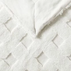 Coupon 😉 Madison Park Jane Luxury Basketweave Faux Fur Throw Grey 🎁 -Madison Park Sales unnamed file 5389