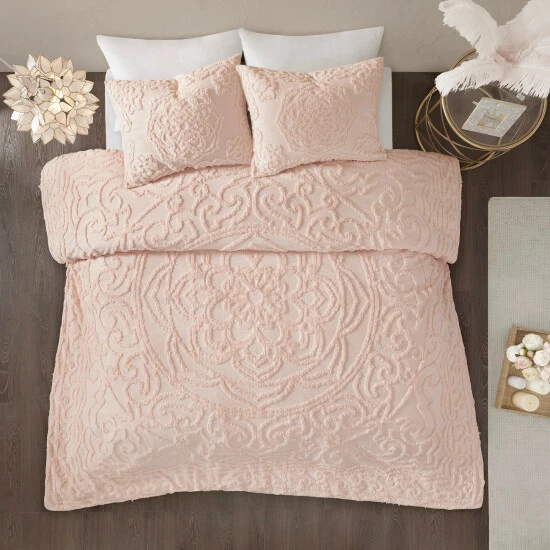 Cheapest ๐ Madison Park Virginia Tufted Cotton Chenille Medallion Duvet Cover Set Blush ๐ 7 Cheapest ๐ Madison Park Virginia Tufted Cotton Chenille Medallion Duvet Cover Set Blush ๐ - Image 5