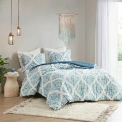 Promo ✔️ Madison Park Ailey Teal Cotton Duvet Cover Set ⌛ -Madison Park Sales unnamed file 5436