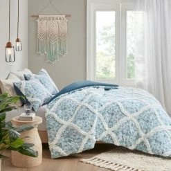 Promo ✔️ Madison Park Ailey Teal Cotton Duvet Cover Set ⌛ -Madison Park Sales unnamed file 5437