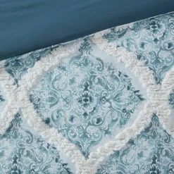 Promo ✔️ Madison Park Ailey Teal Cotton Duvet Cover Set ⌛ -Madison Park Sales unnamed file 5440