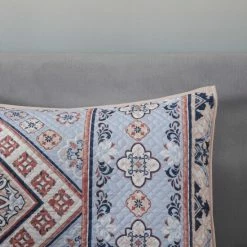 Coupon ⭐ Madison Park Ella Blue/ Blush Printed Microfiber Reversible Coverlet Set 😍 -Madison Park Sales unnamed file 5448