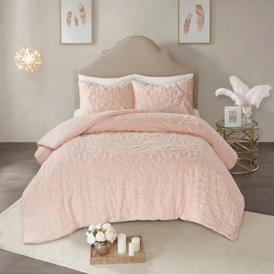 Cheapest ๐ Madison Park Virginia Tufted Cotton Chenille Medallion Duvet Cover Set Blush ๐ 8 Cheapest ๐ Madison Park Virginia Tufted Cotton Chenille Medallion Duvet Cover Set Blush ๐ - Image 6