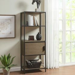 Hot Sale 🤩 Madison Park Pagosa Grey 3-Shelf Bookcase With Storage Cabinet 🛒