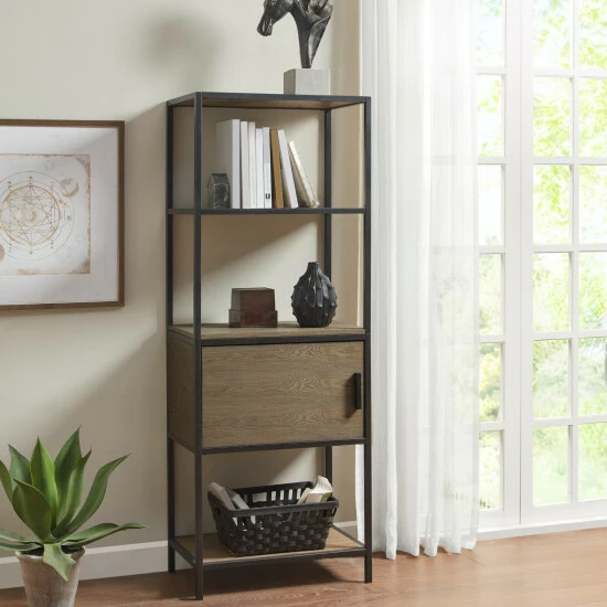 Hot Sale ๐คฉ Madison Park Pagosa Grey 3-Shelf Bookcase With Storage Cabinet ๐ 3 Hot Sale ๐คฉ Madison Park Pagosa Grey 3-Shelf Bookcase With Storage Cabinet ๐
