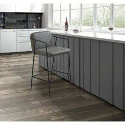 Wholesale ⌛ Madison Park Dunas Brown Faux Leather Counter Stool With Metal Frame 😀