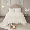 Outlet ❤️ Madison Park Virginia Cotton Chenille Medallion Fringe Coverlet Set Off White 💯 -Madison Park Sales unnamed file 553