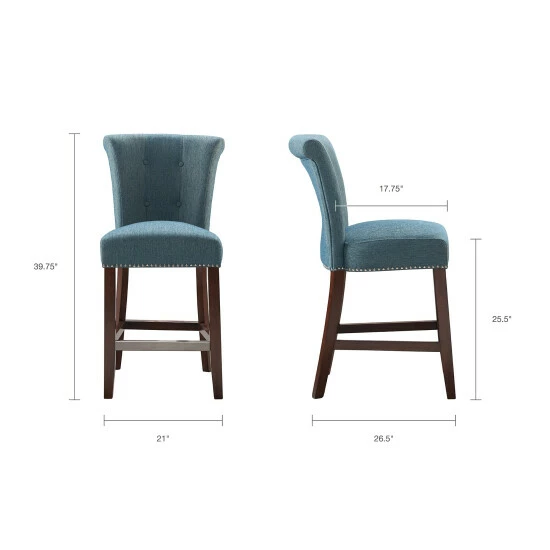 Best Pirce โ Madison Park Weldon Blue Counter Stool - 21"W X 26.5"D X 39.75"H ๐ฏ 8 Best Pirce โ Madison Park Weldon Blue Counter Stool - 21"W X 26.5"D X 39.75"H ๐ฏ - Image 6