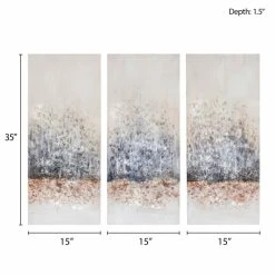 Hot Sale ⭐ Madison Park 'Twilight Mystere' Hand-brush Embellished Canvas Triptych - Blush/ Grey 🌟 -Madison Park Sales unnamed file 5581