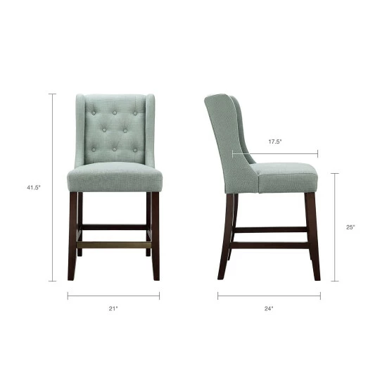 Brand new ๐ Madison Park Aida Blue Counter Stool - 21"w X 24"d X 41.5"h ๐ 7 Brand new ๐ Madison Park Aida Blue Counter Stool - 21"w X 24"d X 41.5"h ๐ - Image 5