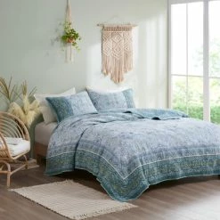 Budget 👏 Madison Park Gaia Reversible Cotton Coverlet Set Teal 🔥 -Madison Park Sales unnamed file 5648