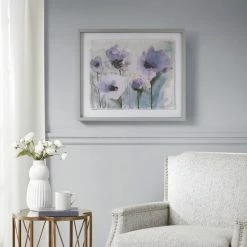 Outlet ⭐ Madison Park Lilac Blooming Spring Purple Framed Graphic 🤩