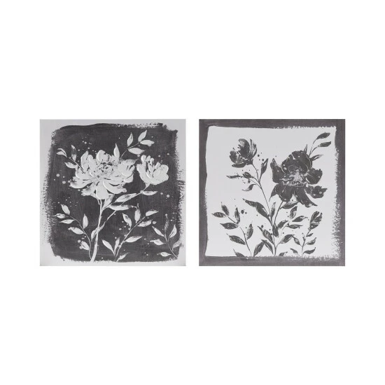 Brand new 🥰 Madison Park Cassia Black/ White Floral Embellished Canvas 2 Piece Set ✨ 7 Brand new 🥰 Madison Park Cassia Black/ White Floral Embellished Canvas 2 Piece Set ✨ - Image 5