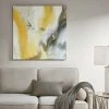 Brand new 💯 Madison Park Bliss Yellow Abstract Gel 🧥 Coat Canvas With Silver Foil Embellishment 😉 -Madison Park Sales unnamed file 5707