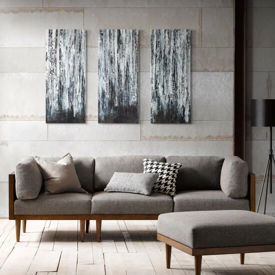 Promo โค๏ธ Madison Park Hutton 'Birch Forest' 3-piece Printed Canvas With Gel ๐งฅ Coat - Black ๐งจ 3 Promo โค๏ธ Madison Park Hutton 'Birch Forest' 3-piece Printed Canvas With Gel ๐งฅ Coat - Black ๐งจ