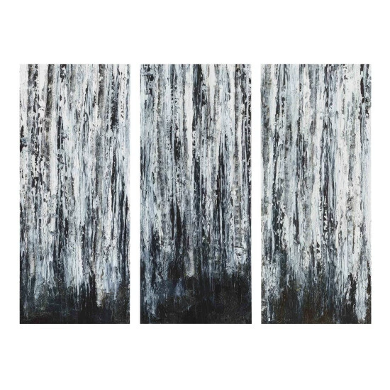Promo โค๏ธ Madison Park Hutton 'Birch Forest' 3-piece Printed Canvas With Gel ๐งฅ Coat - Black ๐งจ 4 Promo โค๏ธ Madison Park Hutton 'Birch Forest' 3-piece Printed Canvas With Gel ๐งฅ Coat - Black ๐งจ - Image 2