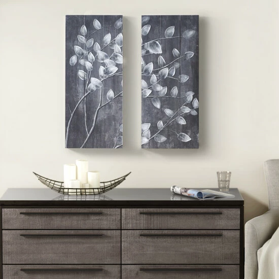 Buy ๐ Madison Park Grey Branches Reclaimed Grey Print On Wood With 50-percent Handpaint 2 Piece Set ๐ 3 Buy ๐ Madison Park Grey Branches Reclaimed Grey Print On Wood With 50-percent Handpaint 2 Piece Set ๐