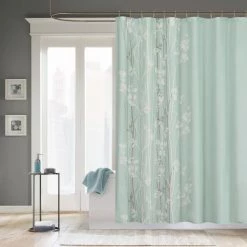 Outlet 👏 Madison Park Athena Microfiber Floral Shower Curtain 🥰