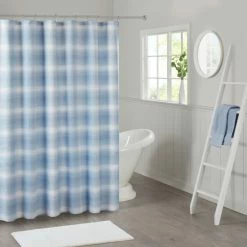Deals 🛒 Madison Park Esker Ombre Waffle Weave Shower Curtain Grey 🛒