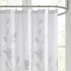 Best Sale 🌟 Madison Park Sylvan Floral Printed Burnout Shower Curtain Aqua 😀 -Madison Park Sales unnamed file 5801
