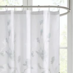 Best Sale 🌟 Madison Park Sylvan Floral Printed Burnout Shower Curtain Aqua 😀 -Madison Park Sales unnamed file 5804
