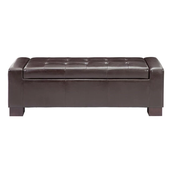 Discount ๐ Madison Park Mirage Bench Storage Ottoman With Tufted Top Brown ๐ 5 Discount ๐ Madison Park Mirage Bench Storage Ottoman With Tufted Top Brown ๐ - Image 3