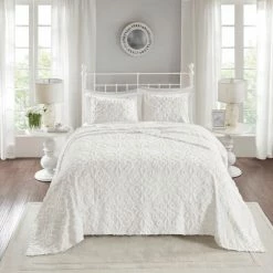 Buy ❤️ Madison Park Sarah Tufted Cotton Chenille Bedspread Set Taupe 😍