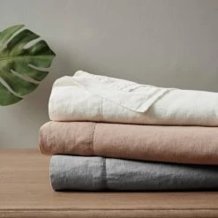 Promo 🔥 Madison Park Linen Blend 2-Pack Pillowcase Gray 🔥 -Madison Park Sales unnamed file 5843