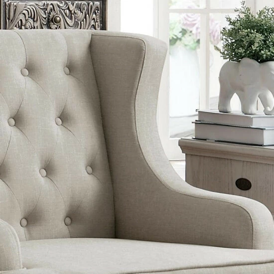 Cheapest ๐ Madison Park Jewel Tufted Wingback Upholstered Club Chair Grey ๐ 6 Cheapest ๐ Madison Park Jewel Tufted Wingback Upholstered Club Chair Grey ๐ - Image 4