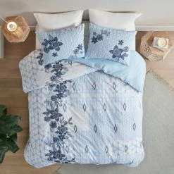 Best reviews of 🤩 Madison Park Asa Cotton Duvet Cover Set Blue 😀