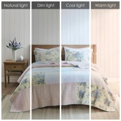 Alternative view of Flash Sale 😍 Madison Park Ivy 3 Piece Reversible Cotton Coverlet Set Blush/Yellow ✔️
