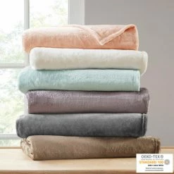Hot Sale 😀 Madison Park Microlight Ultra Soft Plush Blanket Ivory 🌟 -Madison Park Sales unnamed file 594