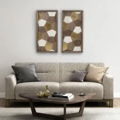 Outlet 🥰 Madison Park Motley Neutral/ Gold Geo Wood Carved Wall Panel 2 Piece Set 🎉 -Madison Park Sales unnamed file 5986