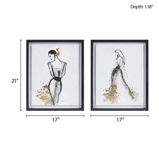 Coupon ๐ Madison Park Posh Postures Foiled Single Mat Framed Wall Art 2 Piece Set ๐ 4 Coupon ๐ Madison Park Posh Postures Foiled Single Mat Framed Wall Art 2 Piece Set ๐ - Image 2