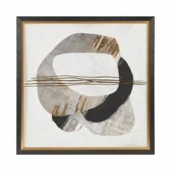 Alternative view of Best Sale 😀 Madison Park Skipping Stones Black Geo UV Printed Shadowbox 2 Piece Wall Art Set 😀