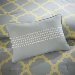 Outlet 😀 Madison Park Essentials Concord Grey/ Yellow Reversible Complete Comforter And Cotton Sheet Set 🥰 -Madison Park Sales unnamed file 6048