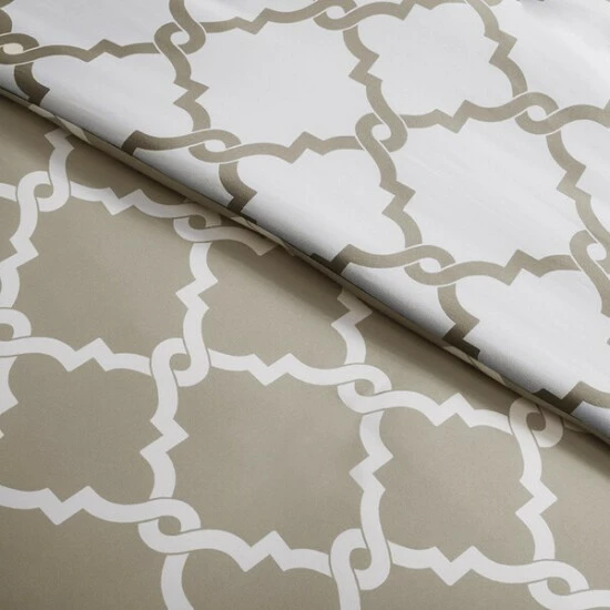 Buy 💯 Madison Park Essentials Diablo Taupe Reversible Complete Comforter Set With Cotton Bed Sheets ⌛ 4 Buy 💯 Madison Park Essentials Diablo Taupe Reversible Complete Comforter Set With Cotton Bed Sheets ⌛ - Image 2