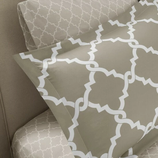 Buy 💯 Madison Park Essentials Diablo Taupe Reversible Complete Comforter Set With Cotton Bed Sheets ⌛ 5 Buy 💯 Madison Park Essentials Diablo Taupe Reversible Complete Comforter Set With Cotton Bed Sheets ⌛ - Image 3