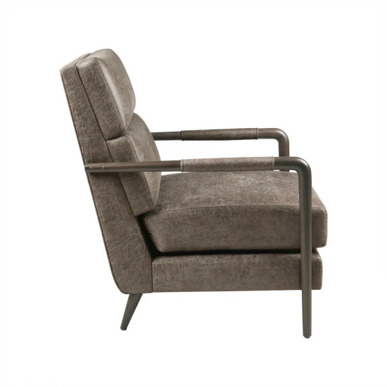 Coupon 👏 Madison Park Bennett Faux Leather Channel Accent Armchair 👍 5 Coupon 👏 Madison Park Bennett Faux Leather Channel Accent Armchair 👍 - Image 4