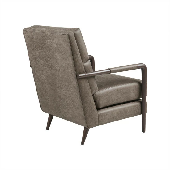 Coupon 👏 Madison Park Bennett Faux Leather Channel Accent Armchair 👍 6 Coupon 👏 Madison Park Bennett Faux Leather Channel Accent Armchair 👍 - Image 5