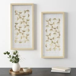 Madison Park Sales 19 Discount ๐ Madison Park Aurelian Emblem Framed Capiz Shadowbox 2 Piece Set Natural/Gold โ