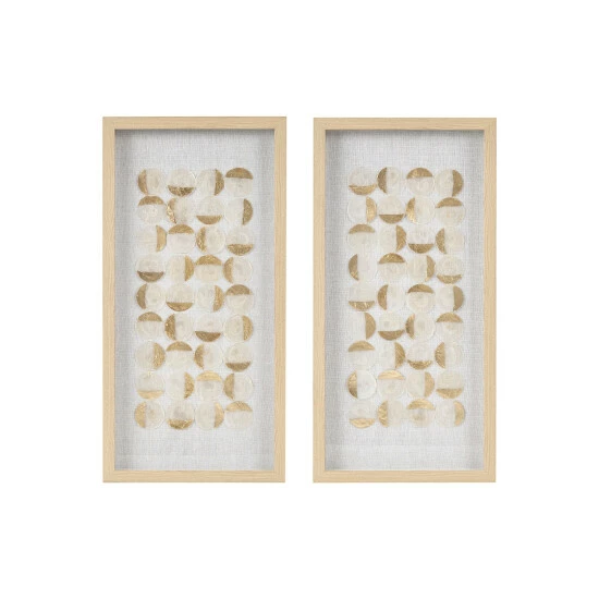 Discount 👍 Madison Park Aurelian Emblem Framed Capiz Shadowbox 2 Piece Set Natural/Gold ⌛ 10 Discount 👍 Madison Park Aurelian Emblem Framed Capiz Shadowbox 2 Piece Set Natural/Gold ⌛ - Image 8