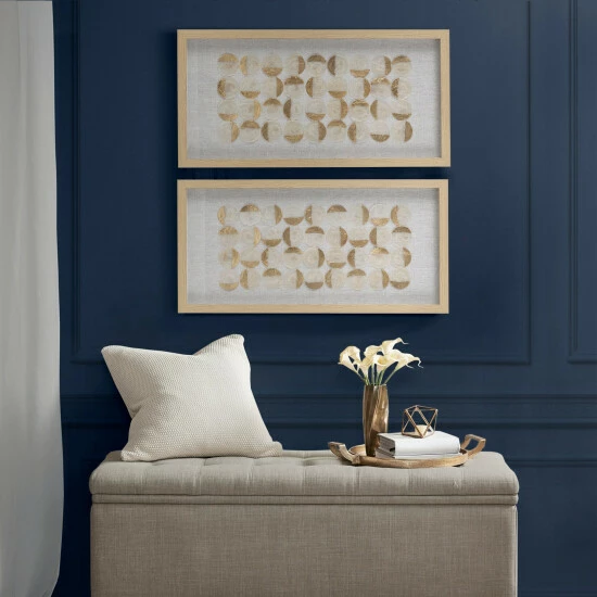 Discount 👍 Madison Park Aurelian Emblem Framed Capiz Shadowbox 2 Piece Set Natural/Gold ⌛ 12 Discount 👍 Madison Park Aurelian Emblem Framed Capiz Shadowbox 2 Piece Set Natural/Gold ⌛ - Image 10