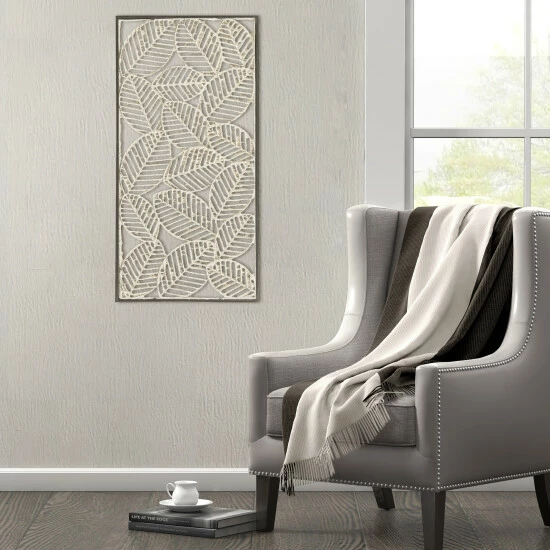 Discount 🤩 Madison Park Paper Cloaked Leaves Natural Paper Cloaked Wall Decor Metal Frame ✔️ 7 Discount 🤩 Madison Park Paper Cloaked Leaves Natural Paper Cloaked Wall Decor Metal Frame ✔️ - Image 5