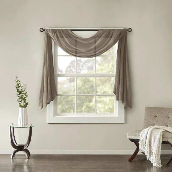 Best Sale ๐ Madison Park Kaylee Solid Lightweight Crushed Sheer Curtain Scarf Cream ๐ 7 Best Sale ๐ Madison Park Kaylee Solid Lightweight Crushed Sheer Curtain Scarf Cream ๐ - Image 5