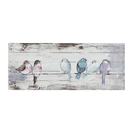 Deals ⌛ Madison Park Perched Birds White/Grey Hand Painted Wood Plank 👏 4 Deals ⌛ Madison Park Perched Birds White/Grey Hand Painted Wood Plank 👏 - Image 2