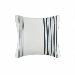 New ❤️ Madison Park Bolinas Printed Stripe 3M Scotchgard Outdoor Square Pillow - 20x20" Black 🎁 -Madison Park Sales unnamed file 6141