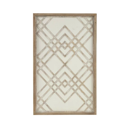 Brand new ๐งจ Madison Park Exton Natural/ White Geo Carved Wood Panel Wall Decor ๐ 9 Brand new ๐งจ Madison Park Exton Natural/ White Geo Carved Wood Panel Wall Decor ๐ - Image 7